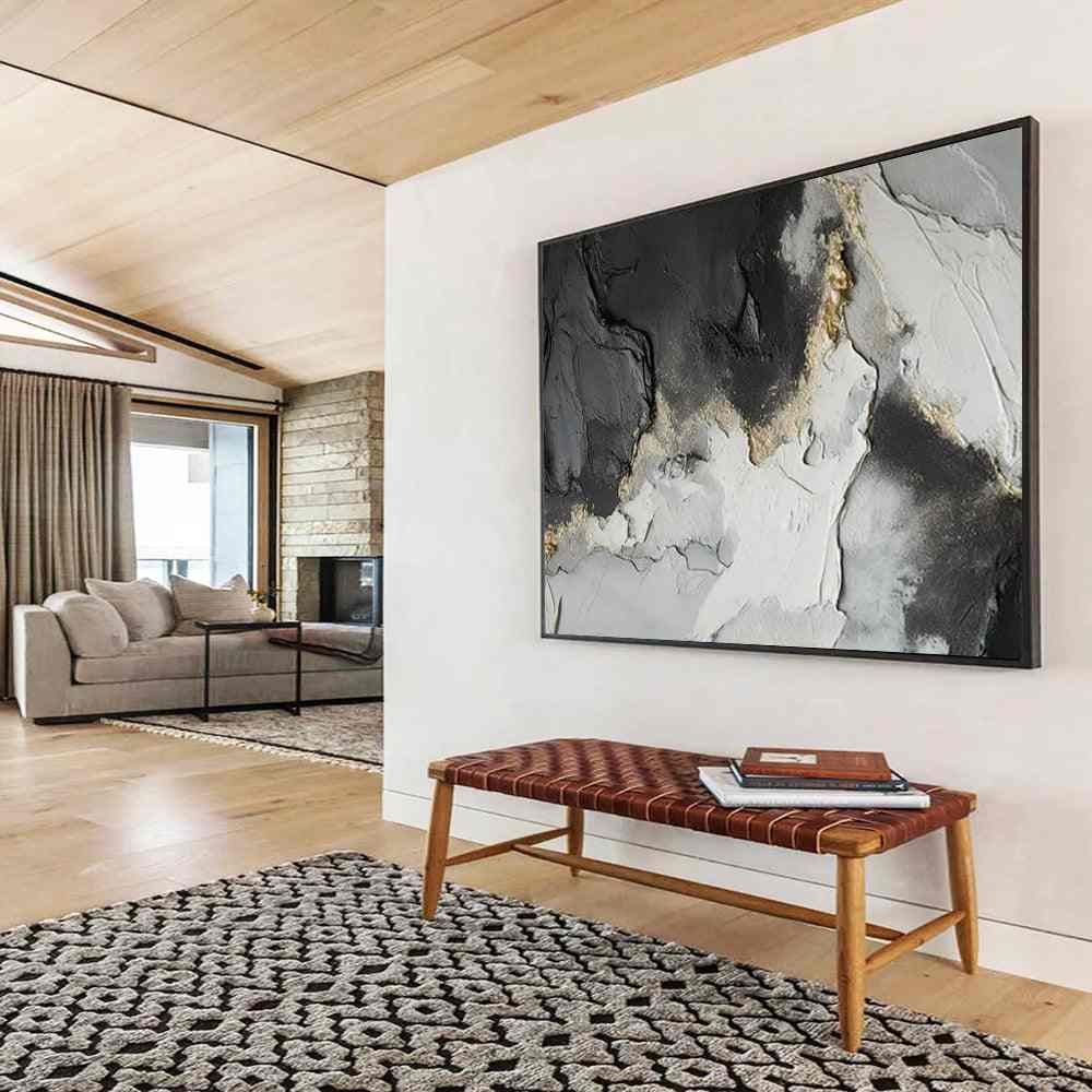 golden abstract wall art